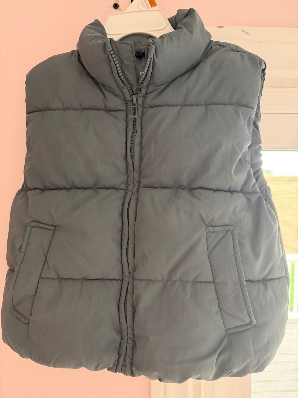 Zara Dark Gray Quilted Kids Puffer Vest